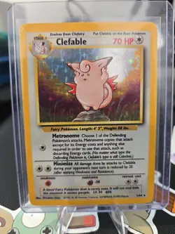 Clefable 1/64 Holo Rare ERROR Pokemon Card, Jungle No Set Symbol Misprint - Image 1