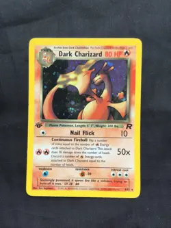 Pokemon Cards: Team Rocket 1st Edition Rare Holo: Dark Charizard 4/82 - Image 1