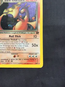 Pokemon Cards: Team Rocket 1st Edition Rare Holo: Dark Charizard 4/82 - Image 5