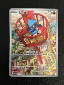 Pokemon TCG Card - Riolu MEP 010 ETB Black Star Promo Mega Evolution - Image 1