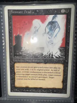 MTG Magic: The Gathering - Revised Edition - Animate Dead LP - Image 1