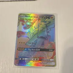 Pokemon Pikachu & Zekrom GX SM-Team Up Secret Rare Full Art Holo 240 HP 184/181 - Image 1