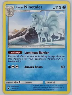 Alolan Ninetales 28/147 Pokemon - Sun & Moon Burning Shadows MP - Image 1