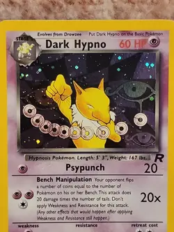 Dark Hypno 9/82 Holo Team Rocket Pokemon TCG NM - Image 2