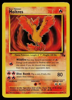 Pokemon Card - Moltres Fossil 27/62 Rare - Image 1