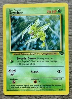 Scyther 26/64 Jungle Rare Regular 1999 Wizards Pokemon Basic English - Image 1