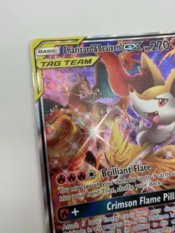 Pokemon TCG Charizard & Braixen GX Tag Team SM230 Promo Near Mint - Image 3