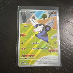 🚀 Pokemon TCG | Drilbur # 124/86 Black Bolt Illustration NM - Image 1