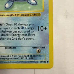 Pokemon TCG Poliwag Base Set 59/102 Regular Shadowless Common - Image 4