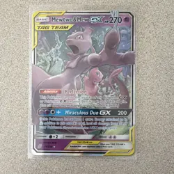 Pokemon Mewtwo & Mew GX TAG TEAM Holo Secret Rare Unified Minds 71/236 - Image 1