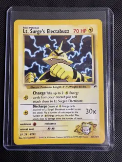 2000 Pokemon Gym Heroes LT. SURGE'S ELECTABUZZ #6/132 Holo Rare Foil Vintage - Image 1