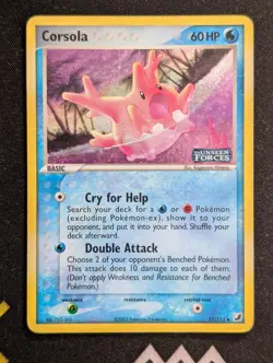 Corsola 37/115 Unseen Forces Pokemon MP Reverse Holo Crease - Image 1