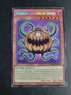Pumpking the King of Ghosts MZMU-EN061 Secret Rare Yugioh Maze of Muertos - Image 1