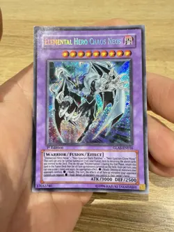 Yugioh Elemental Hero Chaos Neos Secret Rare 1st Edition GLAS - Image 1