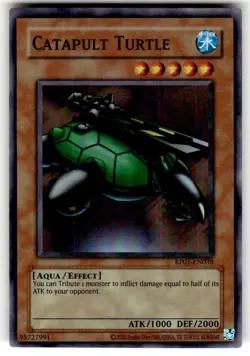 Yu-Gi-Oh! TCG Catapult Turtle Retro Pack RP01-EN038 Unlimited Super Rare - Image 1