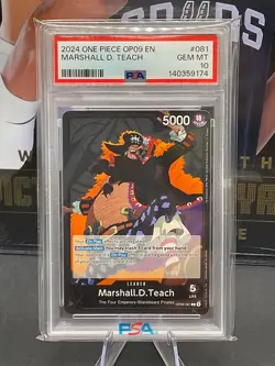 2024 One Piece English OP09-081 Marshall D. Teach PSA 10 GEM MINT - Image 1