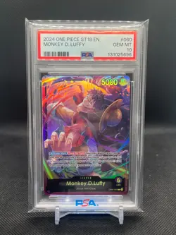 2024 One Piece Monkey D Luffy #ST18-060 PSA 10 GEM MINT - Image 1