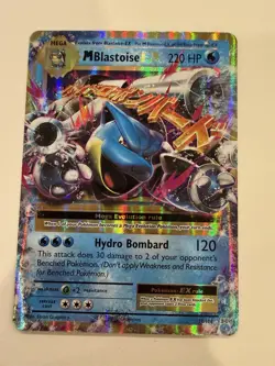 Pokemon TCG Mega-Blastoise EX Evolutions Holo Rare Card 22/108 - Image 1