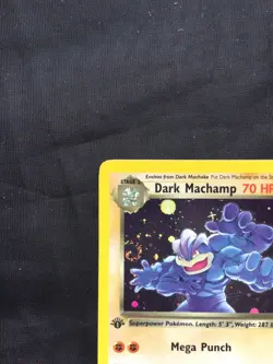 Pokemon Cards: Team Rocket 1st Edition Rare Holo: Dark Machamp 10/82 - Image 3
