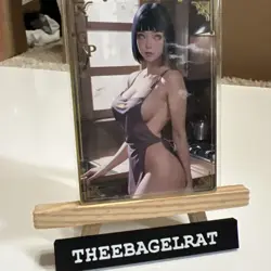 Goddess Story - Hinata Hyuga - Naruto - Gold Metal LGP Anime Waifu Card CCG - Image 1