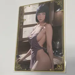 Goddess Story - Hinata Hyuga - Naruto - Gold Metal LGP Anime Waifu Card CCG - Image 4