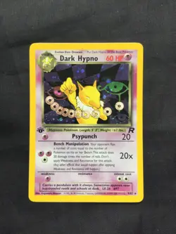 Pokemon Cards: Team Rocket 1st Edition Rare Holo: Dark Hypno 9/82 - Image 1
