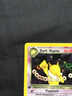 Pokemon Cards: Team Rocket 1st Edition Rare Holo: Dark Hypno 9/82 - Image 3