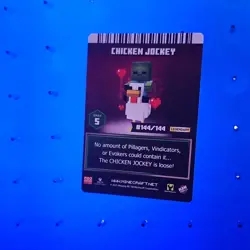 Minecraft Dungeons Arcade Legendary Foil Pet Card Chicken Jockey Series 5 - Image 2