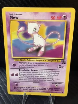 Mew Black Star Promo #8 WOTC 1999 Pokemon Card LP Vintage Non Holo Rare - Image 1
