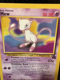Mew Black Star Promo #8 WOTC 1999 Pokemon Card LP Vintage Non Holo Rare - Image 2