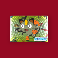 MEOWTH (NYARTH)--JAPANESE MEIJI EMBOSSED PROMO FOIL POKEMON CARD - Image 1