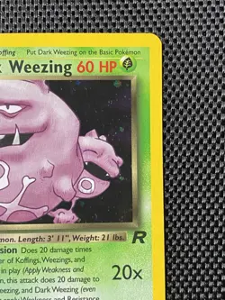 Dark Weezing 14/82 Holo Rare Team Rocket Unlimited WOTC Pokemon Card LP+ TCG Vtg - Image 3