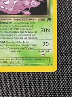 Dark Weezing 14/82 Holo Rare Team Rocket Unlimited WOTC Pokemon Card LP+ TCG Vtg - Image 4