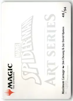 Maximum Carnage Art Card (Gold-Stamped Signature) S Art Series: Marvel's Spider- - Image 2