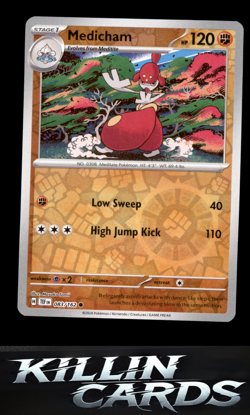 Reverse Holofoil Medicham 083/162 Pokemon Common SV05: Temporal Forces Card NM - Image 1