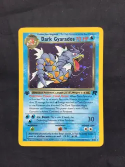 Pokemon Cards: Team Rocket 1st Edition Rare Holo: Dark Gyarados 8/82 - Image 1