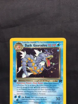Pokemon Cards: Team Rocket 1st Edition Rare Holo: Dark Gyarados 8/82 - Image 2