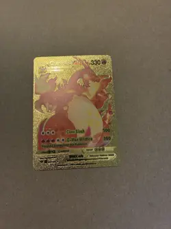 🔥🐉✨ Charizard VMAX Gold Foil Pokemon Card NM – Premium Collector Display! - Image 1