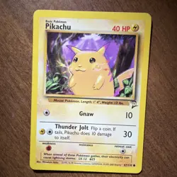 2nd Edition Pikachu YELLOW CHEEKS Base Set 1999 Pokemon Card - Image 1