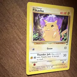 2nd Edition Pikachu YELLOW CHEEKS Base Set 1999 Pokemon Card - Image 2