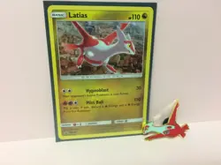 Pokemon DRAGON MAJESTY HOLO PROMO Card LATIAS SM135+COLLECTIBLE OFFICIAL PIN NEW - Image 1