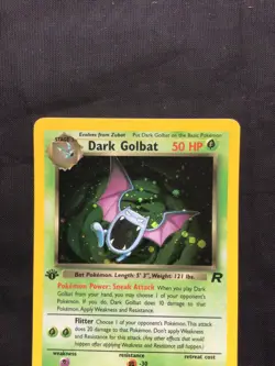Pokemon Cards: Team Rocket 1st Edition Rare Holo: Dark Golbat 7/82 - Image 2