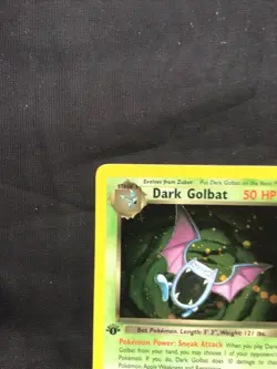 Pokemon Cards: Team Rocket 1st Edition Rare Holo: Dark Golbat 7/82 - Image 3