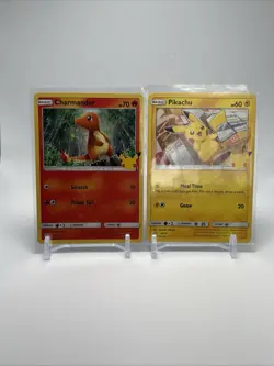 McDonald's Pokemon 25th Anniversary 2 Card Lot Non Holo Pikachu and Charmander - Image 1