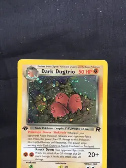 Pokemon Cards: Team Rocket 1st Edition Rare Holo: Dark Dugtrio 6/82 - Image 2
