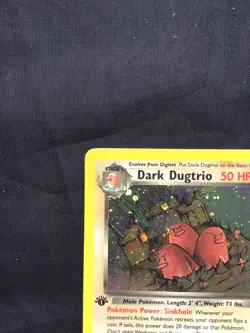 Pokemon Cards: Team Rocket 1st Edition Rare Holo: Dark Dugtrio 6/82 - Image 3