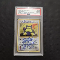 Pokemon Card - Snorlax #143 CD Promo Japanese Signed Ted Lewis - PSA 9 AUTO 8 - Image 1