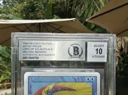 LORD OF ATLANTIS, ARTIST PROOF, REVISED, 1994 MTG, MELISSA BENSON, BAS 10!! - Image 4