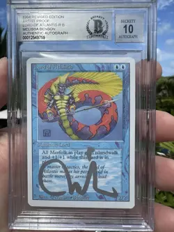 LORD OF ATLANTIS, ARTIST PROOF, REVISED, 1994 MTG, MELISSA BENSON, BAS 10! - Image 1