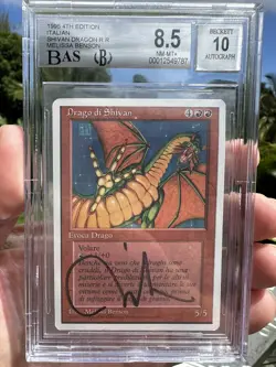 SHIVAN DRAGON, ARTIST PROOF, REVISED/UNLIMITED ITALIAN, 1995 MTG, MELISSA BENSON - Image 1